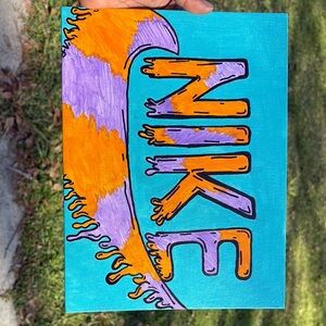 Nike Vibrant Art Canvas - Teal, Orange, and Purple